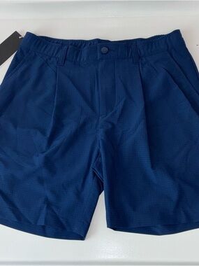 Adidas Navy Pleated-Front Performance Shorts Men’s 30 NWT